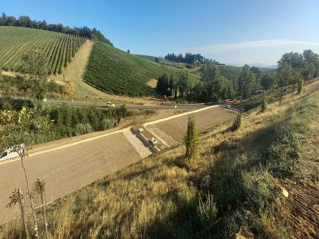 Impianto di fitodepurazione prima della piantumazione