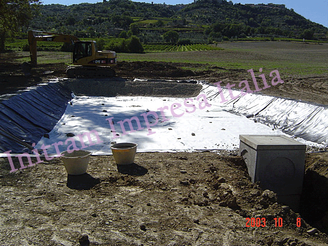 Impermeabilizzazione impianto di fitodepurazione a flusso sommerso orizzontale per cantina a Montalcino, Siena